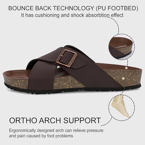 Centrino Sandals for Men | Berkin-Style Slip-On Casual Sandal with Open Toe Design | Comfortable PU Footbed, Arch Support & Lightweight On-Grip Sole for Outdoor Wear (7311) - Image 4