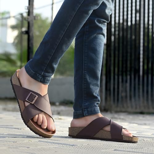 Centrino Sandals for Men | Berkin-Style Slip-On Casual Sandal with Open Toe Design | Comfortable PU Footbed, Arch Support & Lightweight On-Grip Sole for Outdoor Wear (7311) - Image 3
