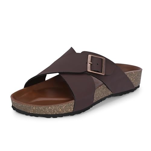 Centrino Sandals for Men | Berkin-Style Slip-On Casual Sandal with Open Toe Design | Comfortable PU Footbed, Arch Support & Lightweight On-Grip Sole for Outdoor Wear (7311) - Image 1