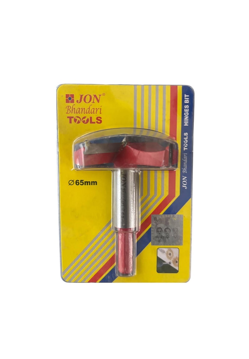 Jon Bhandari Tools 65mm Forstner Hinge Boring Drill Bit – Carbide Tipped Hole Cutter for Wood, Plywood & Woodworking – Precision Bit for Clean Flat-Bottom, Angled, Straight & Overlapping Holes - Image 4