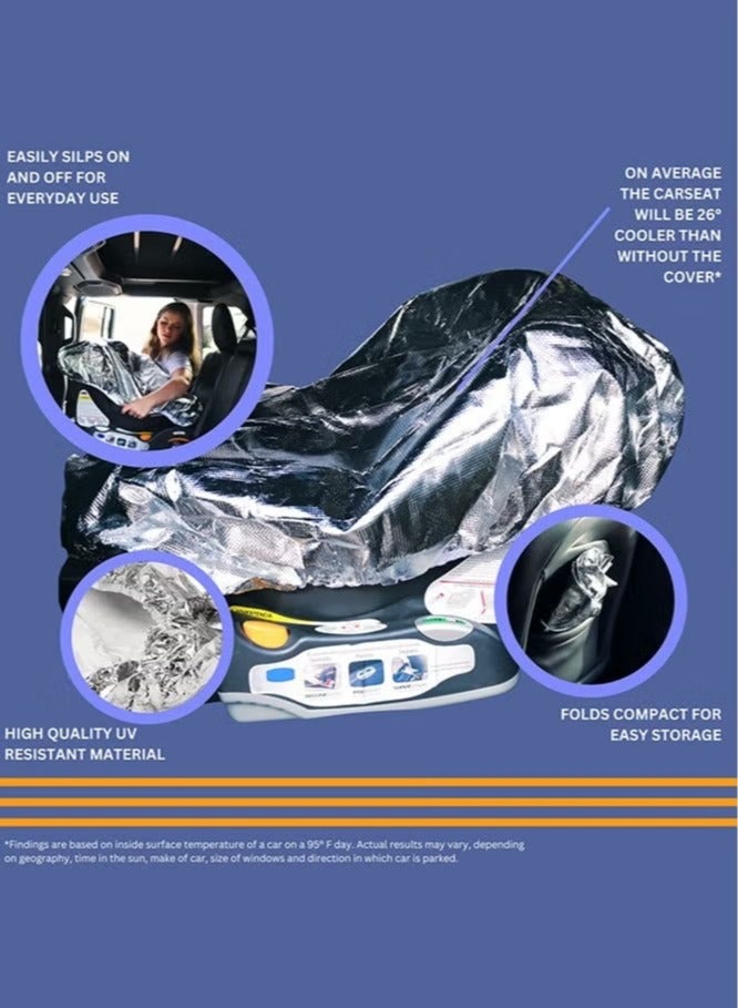 Baby Car Seat Sun Shade Cover for Covers and Blocks Out Heat and Sun, Protection from UV Sunlight, 108*74 cm - Image 4