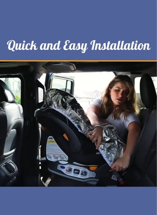Baby Car Seat Sun Shade Cover for Covers and Blocks Out Heat and Sun, Protection from UV Sunlight, 108*74 cm - Image 2