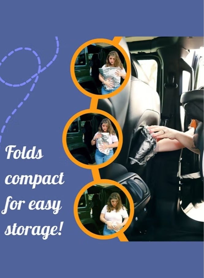 Baby Car Seat Sun Shade Cover for Covers and Blocks Out Heat and Sun, Protection from UV Sunlight, 108*74 cm - Image 3