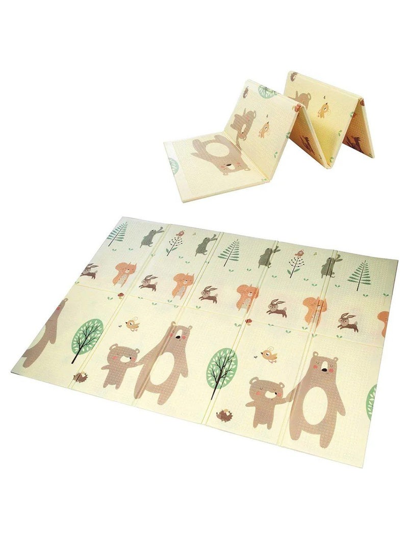 Play Mat for Kids, 2 meters * 150 cm, Foldable, Non-Slip, Reversible for Infants and Toddlers, XPE Foam with Carry Bag. - Image 1