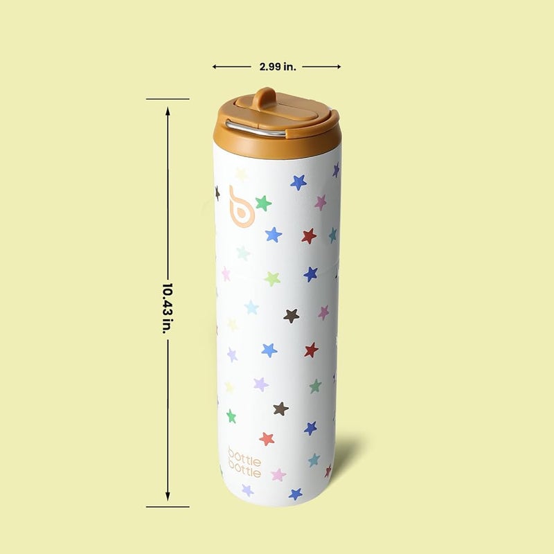 BOTTLE BOTTLE Insulated Water Bottle 24oz with Straw Lid and Handle for Sports Travel Gym Stainless Steel Water Bottles Double-Wall Vacuum Metal Leak Proof BPA-Free (Stellar Pop) - Image 4