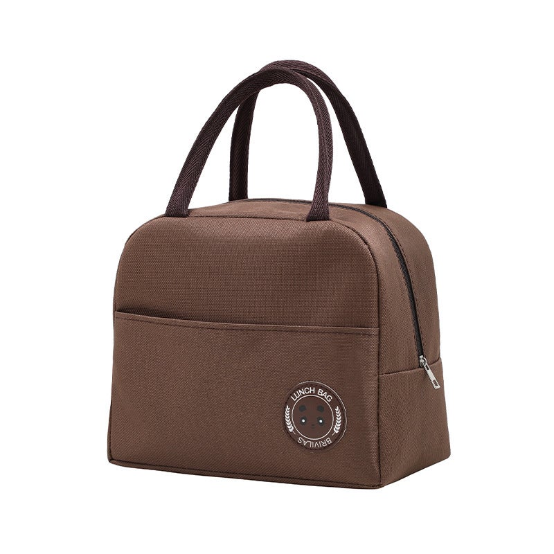 Thick Insulated Lunch Bag Large Portable Cooler Tote600D bear logo Brown 600D bear logo Brown 