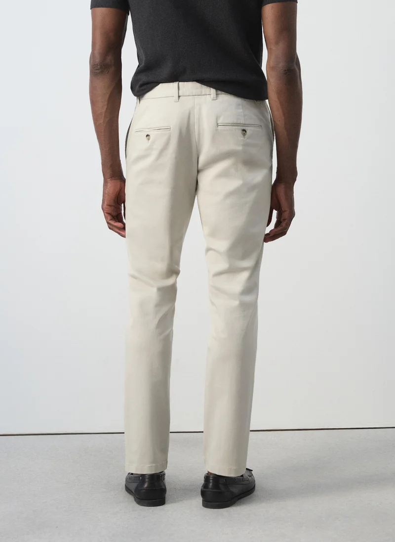 مانجو مان Barna Slim-Fit Twill Chino Trousers