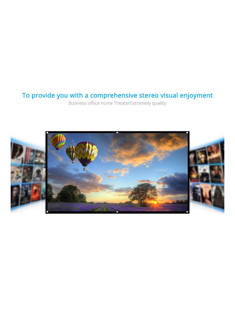 Generic 120-inch 16:9 Projector Screen Portable HD Projection Screen Foldable Wall Mounted for Home Theater Office Movies Indoors Outdoors  - Image 2