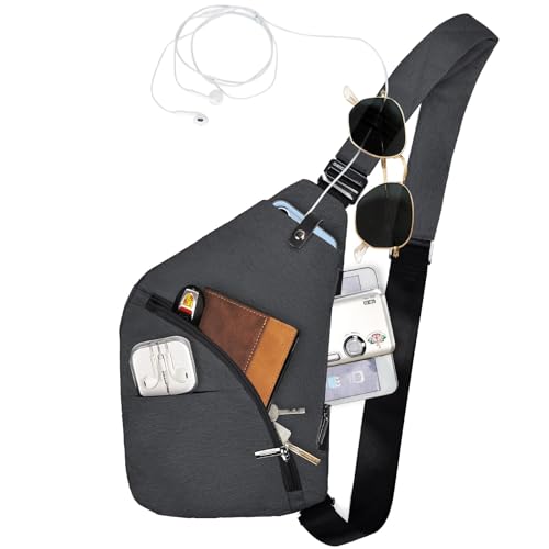 OSOCE Anti Theft Crossbody Bags Sling Bag for Women Men Waterproof Wander Bag for Sports and Travel. (2.0Grey, Small) - Image 1