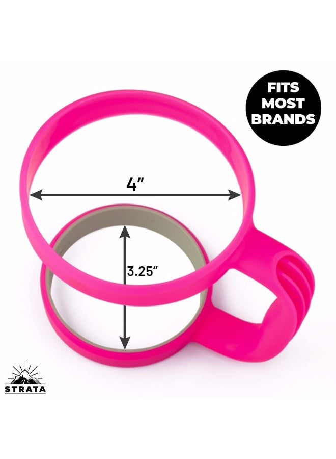 STRATA CUPS 30oz Tumbler Handle (PINK) Available For 30oz YETI Tumbler, OZARK TRAIL, Rambler Tumbler- BPA FREE - Image 2