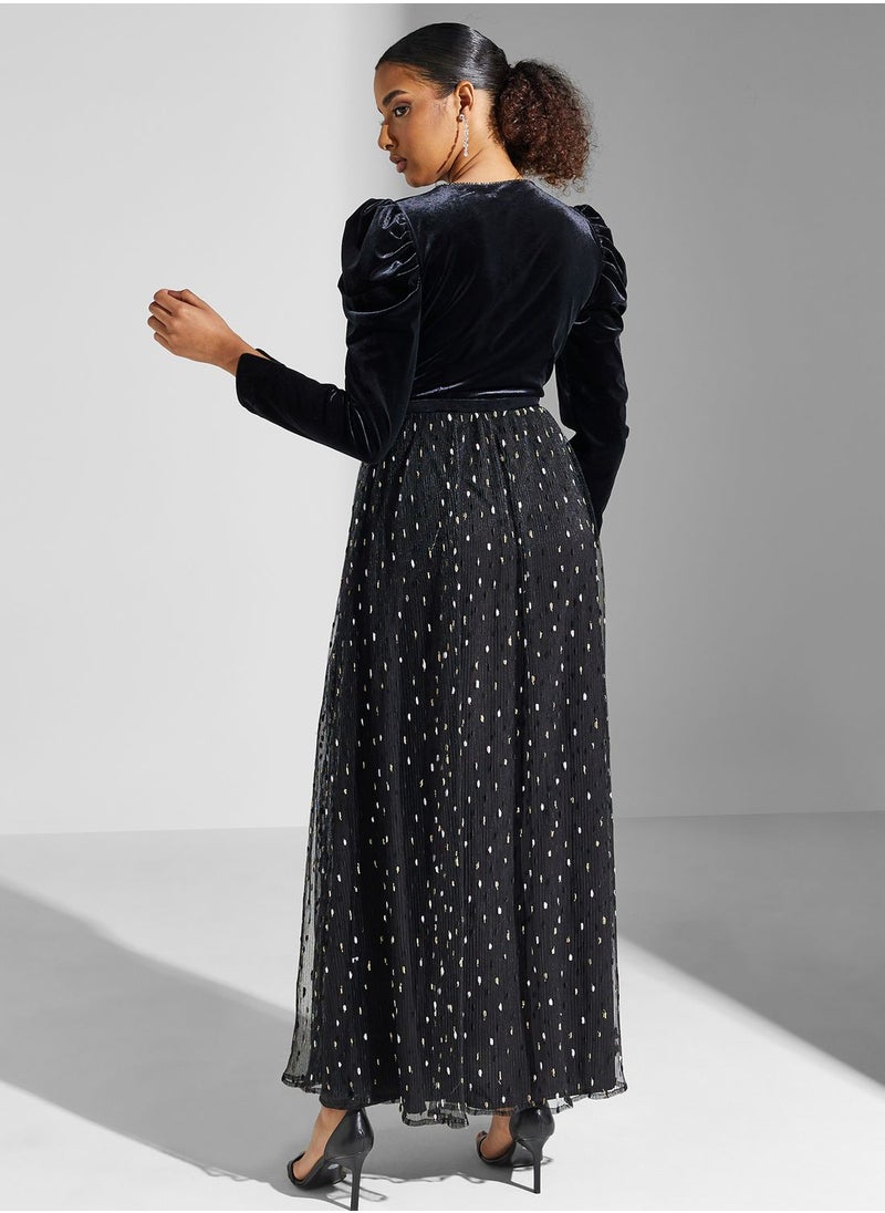 Montania Floral Applique Wrap Dress  - Image 2