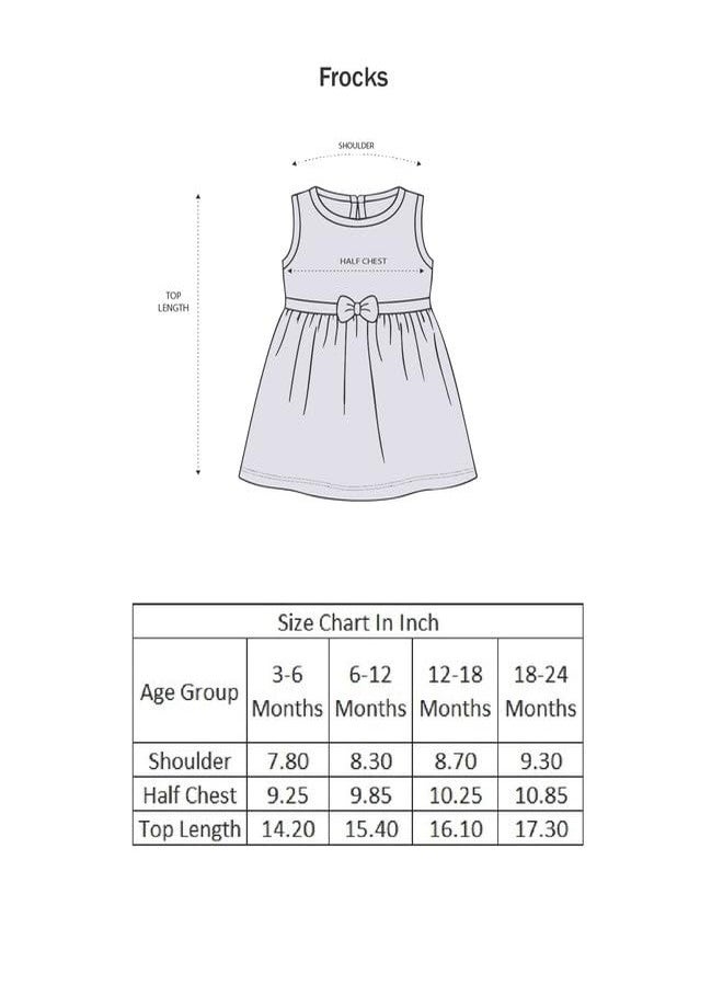 BUMZEE Pink Girls Sleeveless Frock Age - 6-12 Months (Peb9177C-pnk) - Image 5
