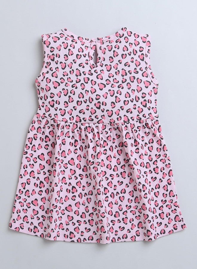 BUMZEE Pink Girls Sleeveless Frock Age - 6-12 Months (Peb9177C-pnk) - Image 2