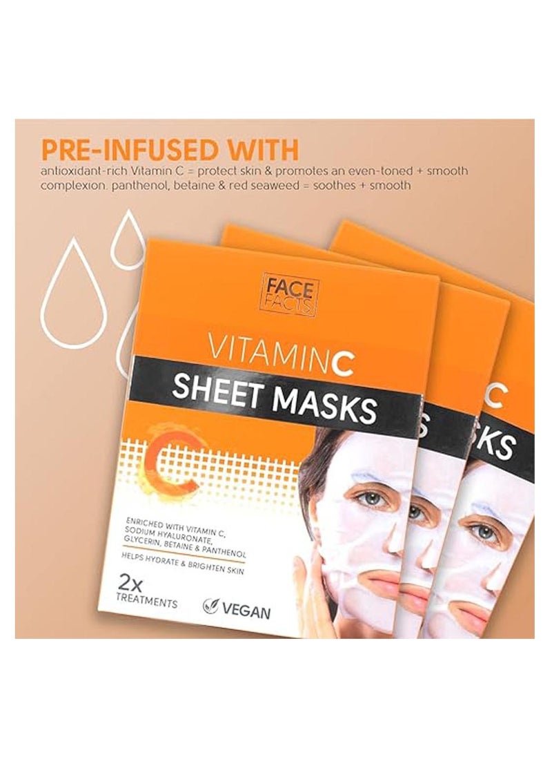 facefacts Vitamin C Sheet Mask 2 x 20 Ml  - Image 2