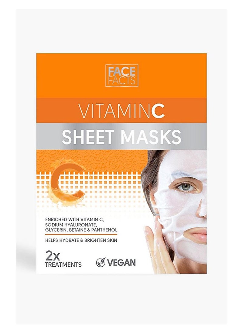 facefacts Vitamin C Sheet Mask 2 x 20 Ml  - Image 1