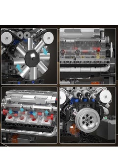 mould king 10088 Educational V8 Engine Model Building Block Toy Kit - 535 Pcs to Build Your Own Mini Engine That Works - DIY STEM Project for Boys/Girls, Hobby Building Blocks Kit for Adults  - Image 4