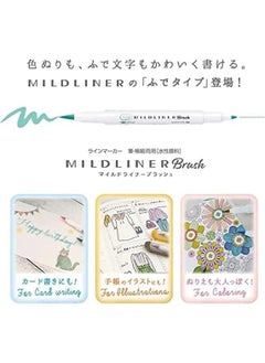 ZEBRA Mildliner Brush Tip + Highlighter Dual Tip Wft8 5c N  - Image 2