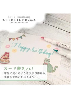 ZEBRA Mildliner Brush Tip + Highlighter Dual Tip Wft8 5c N  - Image 3