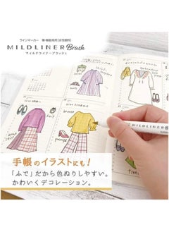 ZEBRA Mildliner Brush Tip + Highlighter Dual Tip Wft8 5c N  - Image 4
