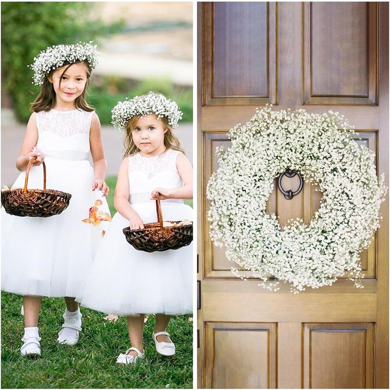 Parlberd Babys Breath Artificial Flowers, 6Pcs Fake White Babys Breath Flowers Artificial Bulk, Real Touch Faux Babies Breath Gypsophila Bouquet for Wedding Party Home Garden Decoration Floral Arrangement - Image 3