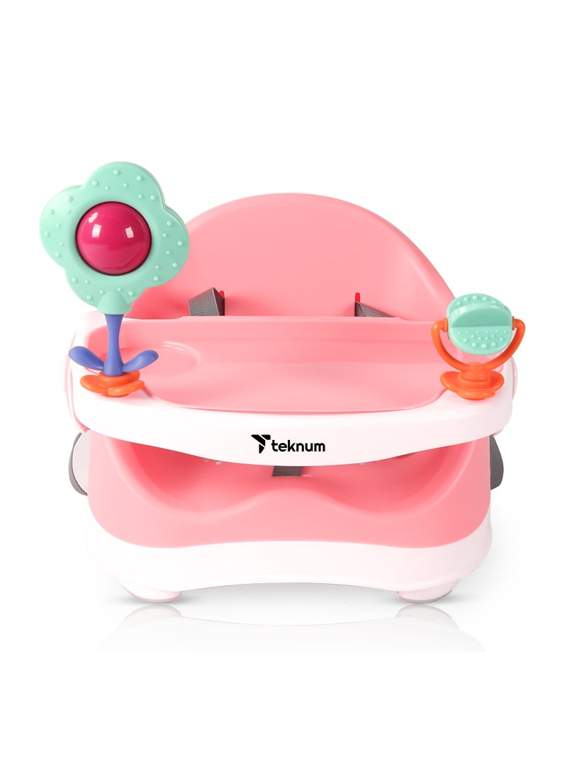 TEKNUM Portable Booster Chair With 3-point Safety Belt - Pink  - Image 2