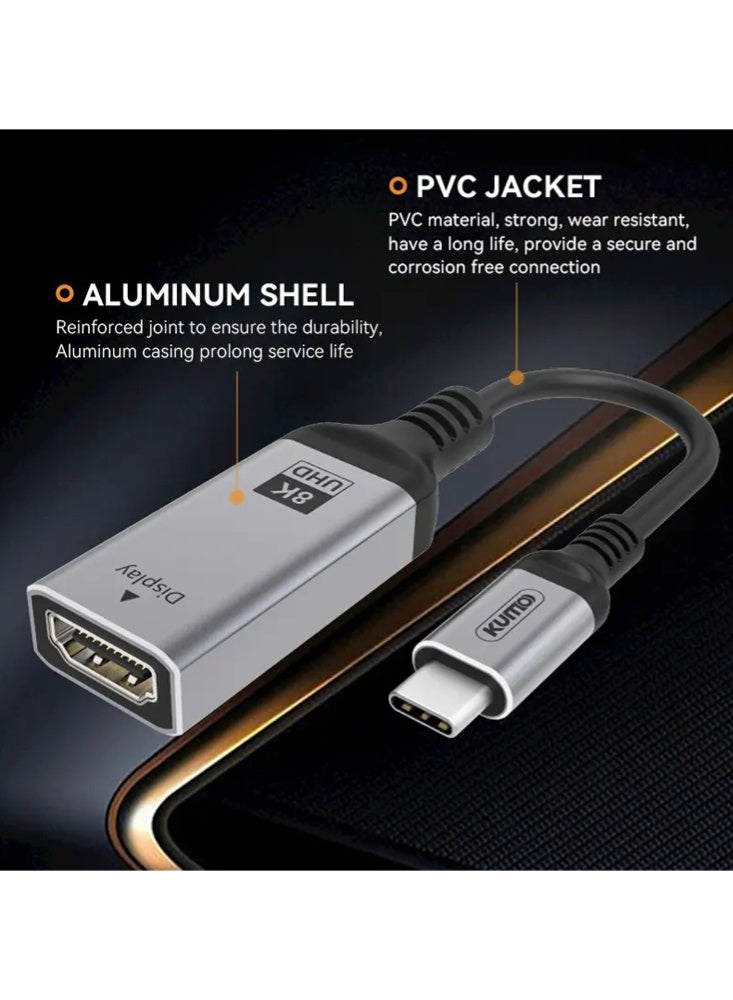 كومو كيبل USB-C إلى HDMI 2.1 بدقة 8K@60Hz و 4K@120Hz من KUMO - Image 5