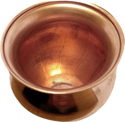 Navyaksh Panchpatra & pali (Achmani) and Lota/Kalash/Pitcher Combine Copper Set of Puja Accessories Copper (Brown) - Image 3