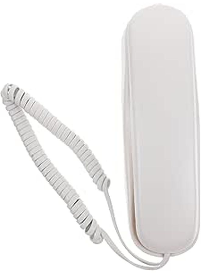 Compact White Wall Mounted Corded Landline Phone For Home Office Bathroom Use - Image 1