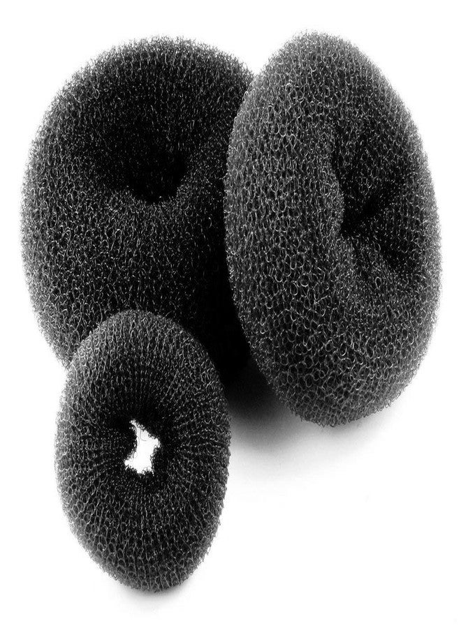 Chanderkash Sizes Hair Donuts/Bridal Bun for Womens(Black)|Puff Juda Bun Shaper |Messy Bun Scrunchie - Image 2