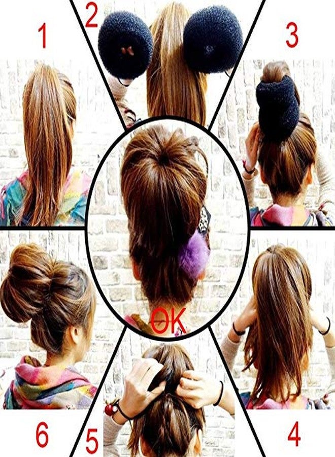 Chanderkash Sizes Hair Donuts/Bridal Bun for Womens(Black)|Puff Juda Bun Shaper |Messy Bun Scrunchie - Image 5