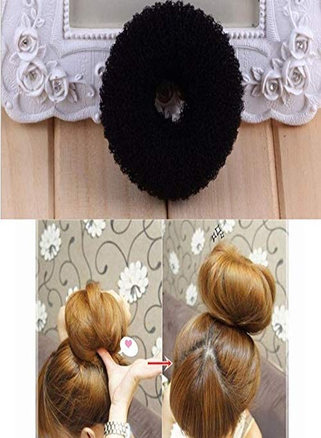 Chanderkash Sizes Hair Donuts/Bridal Bun for Womens(Black)|Puff Juda Bun Shaper |Messy Bun Scrunchie - Image 4
