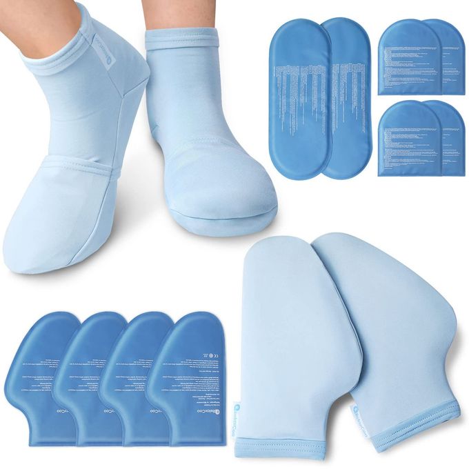 RelaxCoo Chemo Cold Therapy Socks Hand Ice Pack Gloves for Chemotherapy Neuropathy Chemo Care Package for Women and Men Plantar Fasciitis Carpal Tunnel Arthritis Hand Feet Pain Relief SM - Image 5