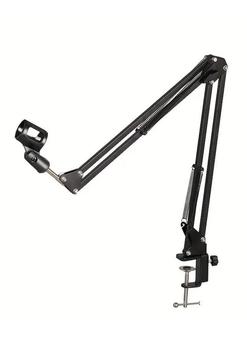 Arabest - NB35Microphone Stand Kit, Desktop Mic Clip Holder Adjustable Folding Portable Microphone Cantilever Stand - Image 1