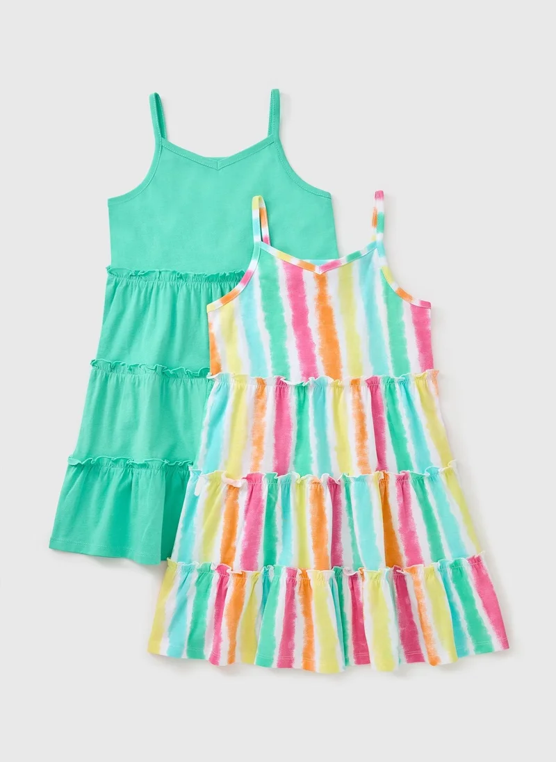 Matalan Girls 2 Pack Holiday Dresses