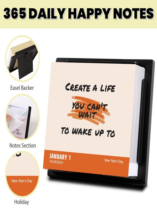 Tersus Daily Calendar 2026 - Inspirational Daily Desk Calendar 2026, 6'' x 5'', Jan. 2026 - Dec. 2026 With 365 Inspirational Quotes Page a Day, Happy Notes for Everday, Flip Desk Decor, Great Gift Choice - Image 3