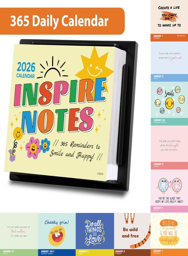 Tersus Daily Calendar 2026 - Inspirational Daily Desk Calendar 2026, 6'' x 5'', Jan. 2026 - Dec. 2026 With 365 Inspirational Quotes Page a Day, Happy Notes for Everday, Flip Desk Decor, Great Gift Choice - Image 4