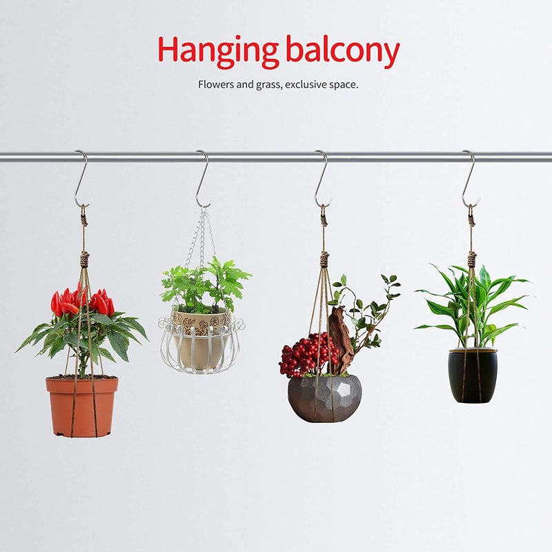 NAIDEV Naidev S Shape Stainless Steel Hooks for Hanging Clothes Utility Hooks Heavy Duty for Hanging Pots and Pans for Kitchen Wardrobe Work Shop Bathroom Garden Office Pack 12  - Image 3