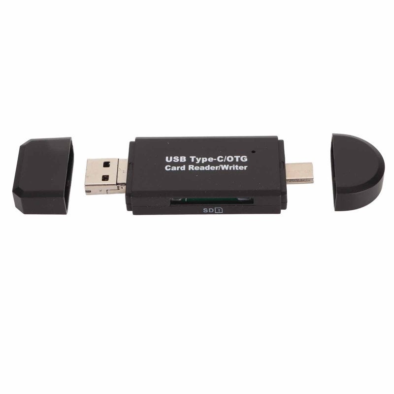 3 In 1 Card Reader Micro USB USB C High Speed Data Transfer Multi Card Reader Writer - Plug and Play Memory Card Reader for Windows Android Phones Tablets Computers - Image 1