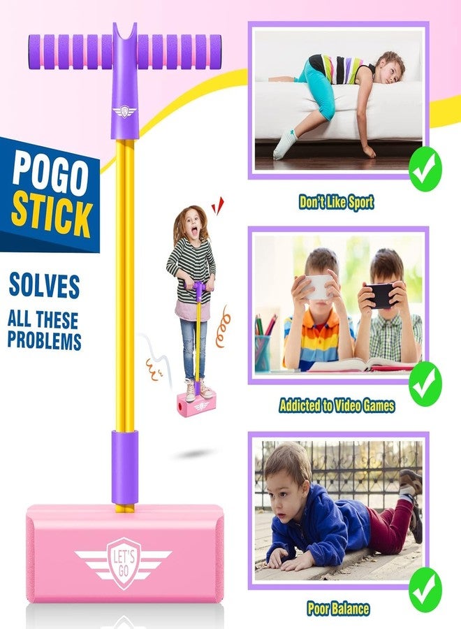GLADBACK Kids Hopping Pogo Jumper Fun and Safe Pogo Stick for Toddlers, Durable Foam Bungee Jumping Stick Makes Squeaky Sounds Improves Balance, Bouncing Toy for Ages 3 and Above - Image 5