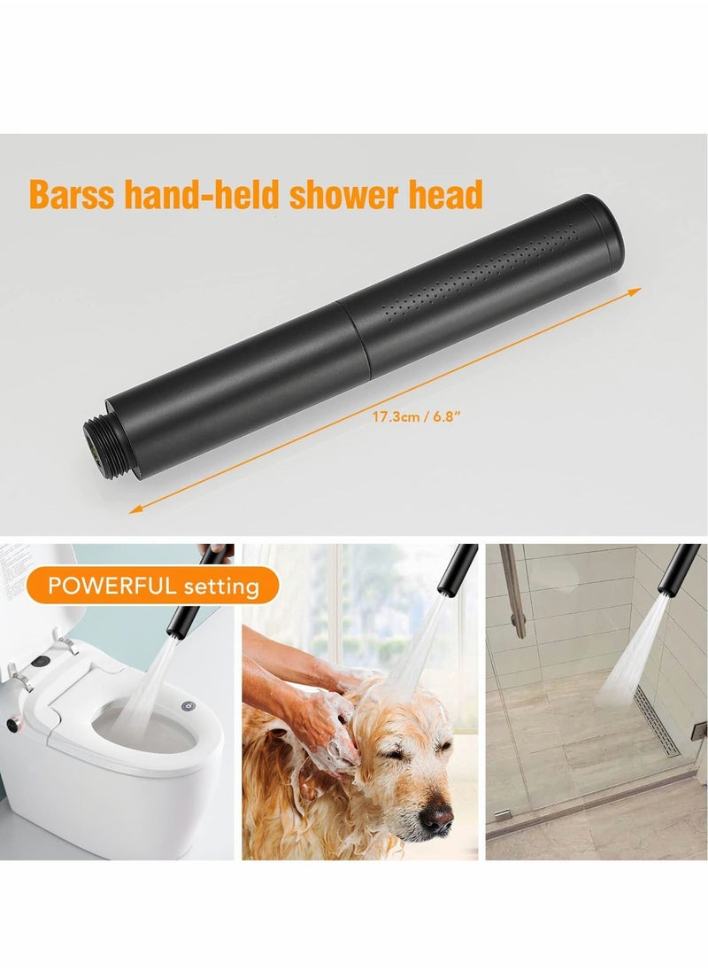 Y&D - Black Brass 2 In 1 Function Handheld Shower Head Set, High Pressure 7 Inch Flow Hand Wand with 59 Hose, Bracket, Matte Finish - Image 1