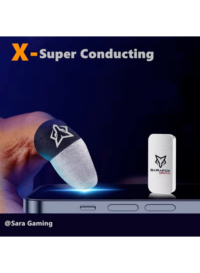 سارافوكس V8 Bicolor Game Beehive5 Sleep-proof Sweat-proof Professional Touch Screen Thumbs Finger Sleeve for shooting Game - Image 2
