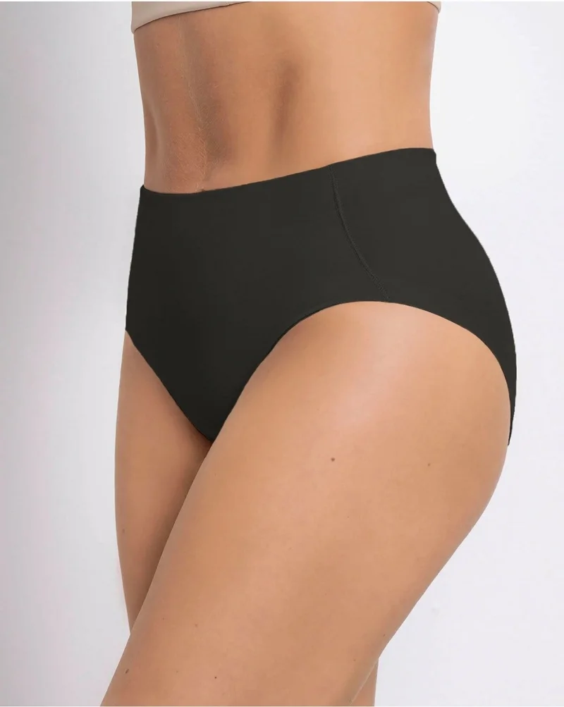 Mistirik Laser Cut Bato Panties Corset Gatherer Silicone Waist Black Color