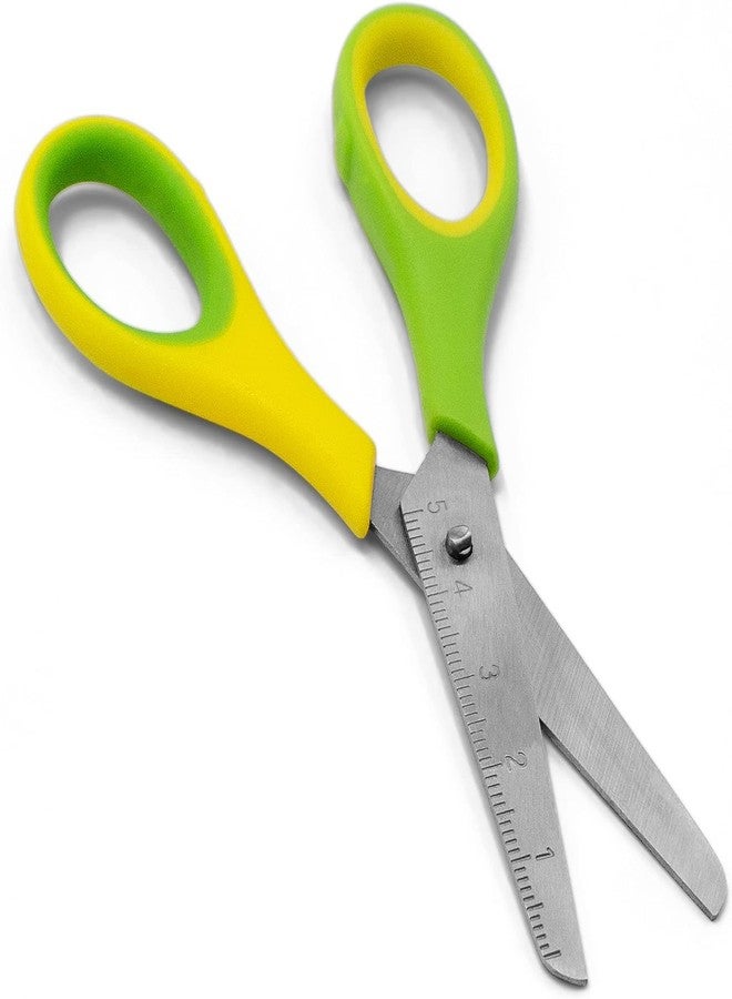 Ashton and Wright - Children's - Kids Scissors Soft Grip - 5"/12cm (Pack of 2, Purple, Yellow, Green) - Image 3