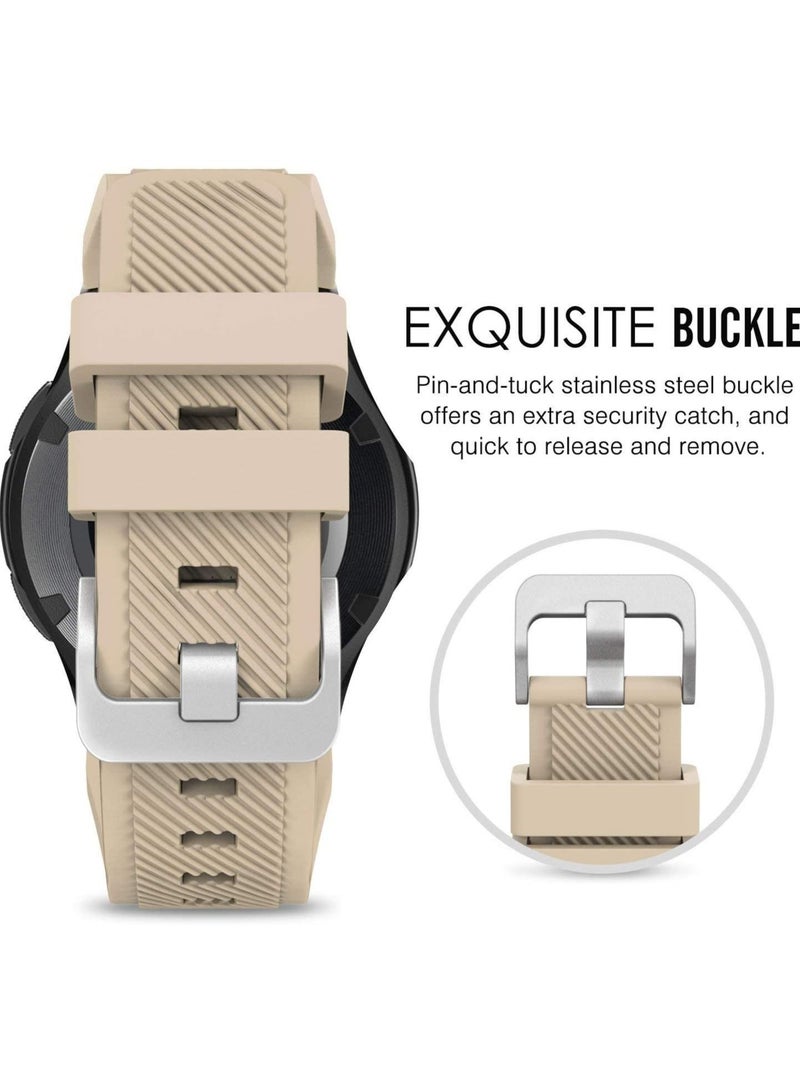 Frontier Band No Gaps, Silicone Replacement Band for Samsung Gear S3 Frontier/Classic/Galaxy Watch 22MM Khaki - Image 2