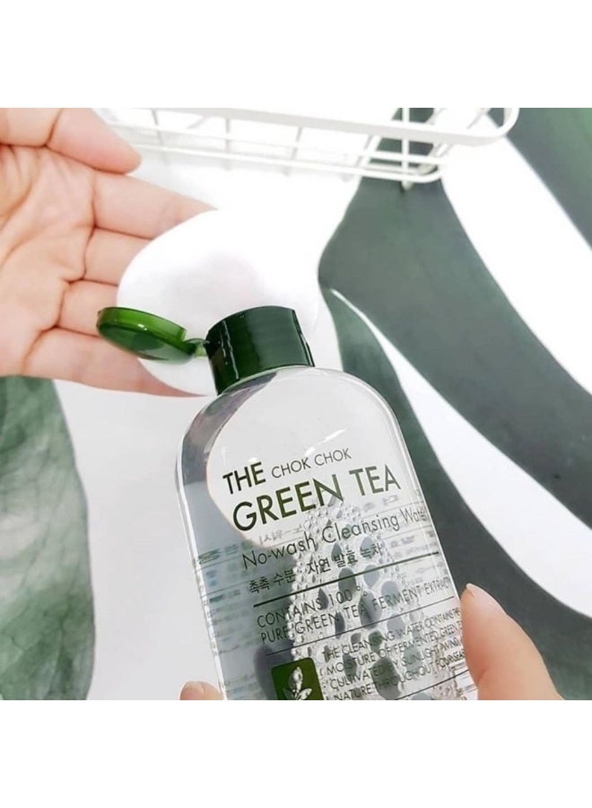 TonyMoly The Chok Chok Green Tea No-Wash Cleansing Water 300ml - Image 4
