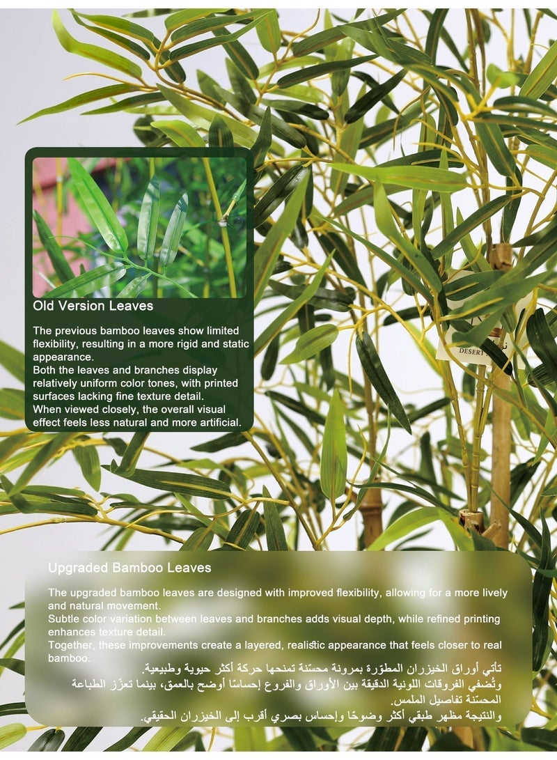 High-Quality Artificial Bamboo Tree (180cm) with Decorative Cement Planter – Balanced Space and Natural Presence - Image 5