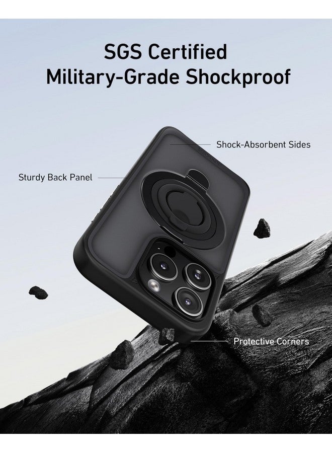 Anker Anker Magnetic Ring Stand for iPhone 15 Pro Max Case, Silicone Finger Ring Grip Stand Holder, Military Grade Drop Tested, Compatible with MagSafe, Built in Kickstand, Soft Edge Anti-Fingerprint, Black  - Image 4