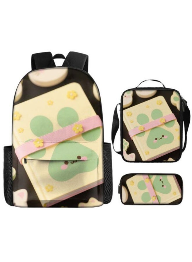 Bright Li Fire Unlock the new fashion of childish fun! Three-piece set of bags, cartoon elements for children and teenagers (students, children, friends' outings, mountain climbing, schooling, etc. can be used) - 12 - Image 2