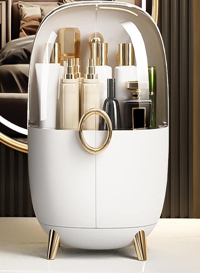 Azelf Makeup Organizer Makeup Storage Holder Display Box with Dustproof Waterproof Lid, Drawers, Jewelry Vanity Organizer, Skin Care Products Rack Great for Bathroom, Dresser, Countertop - Image 4