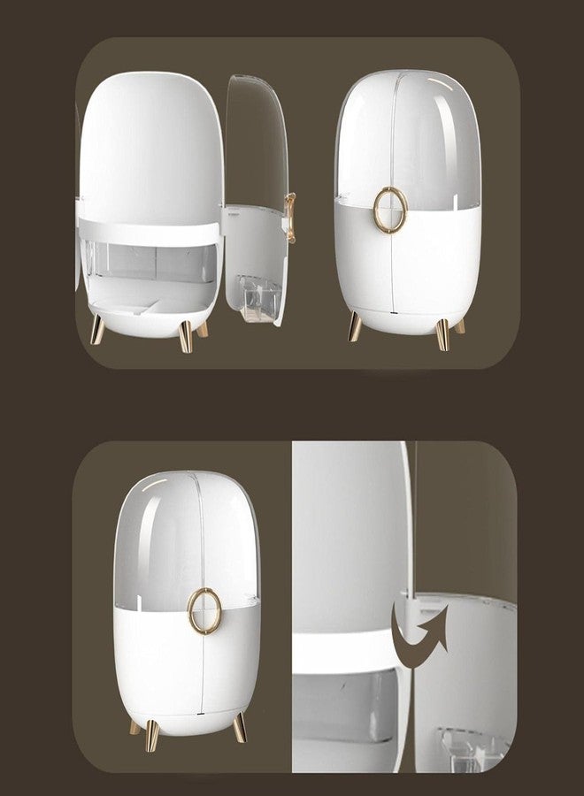 Azelf Makeup Organizer Makeup Storage Holder Display Box with Dustproof Waterproof Lid, Drawers, Jewelry Vanity Organizer, Skin Care Products Rack Great for Bathroom, Dresser, Countertop - Image 5